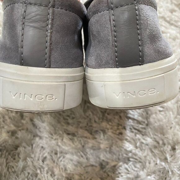 Vince Womens Size‎ 7 Gray Wool Suede Slip on Sneakers - Picture 6 of 7